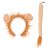 minkissy Vestido Lion Costume Cosplay Set Lion Ears Plush Diadema Y Tail Halloween Party Decors Accesorios para Ni?os Adultos Disfraces De Cosplay